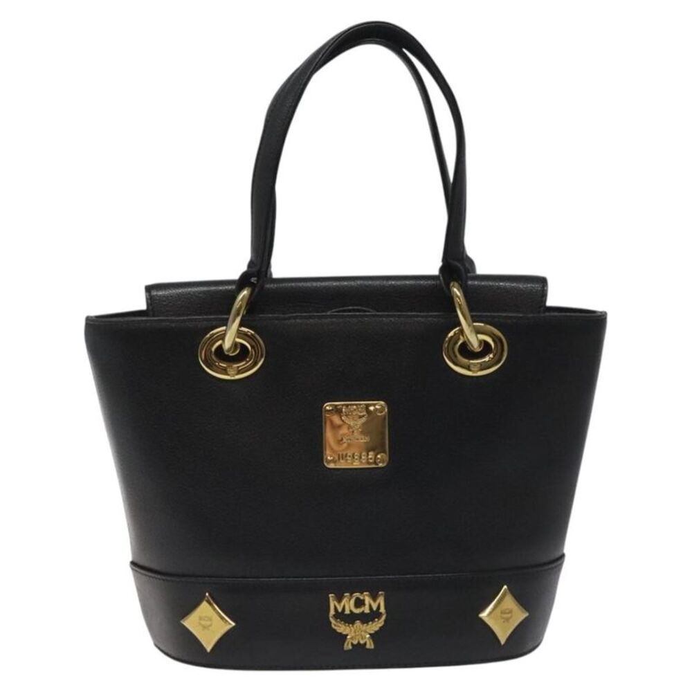 MCM Vintage Leather Black Leather Handbag